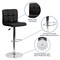 Emma and Oliver Quilted Vinyl Swivel Adjustable Height Barstool with Chrome Base
